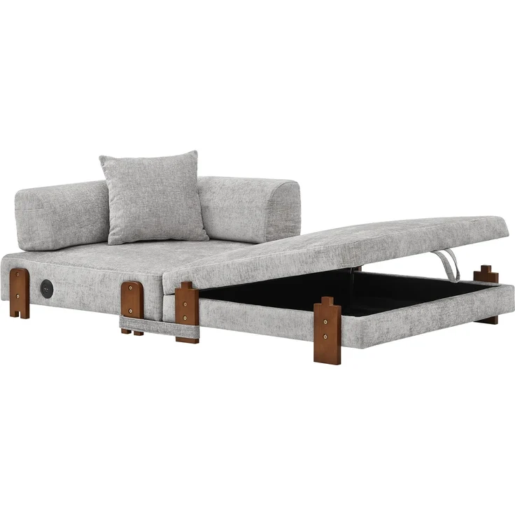 ZUBALIYA Sofa mit LED - Beleuchtung, mit USB - Anschluss, für Wohnzimmer und Apartments, mit stabilem Untergestell – Bild 16