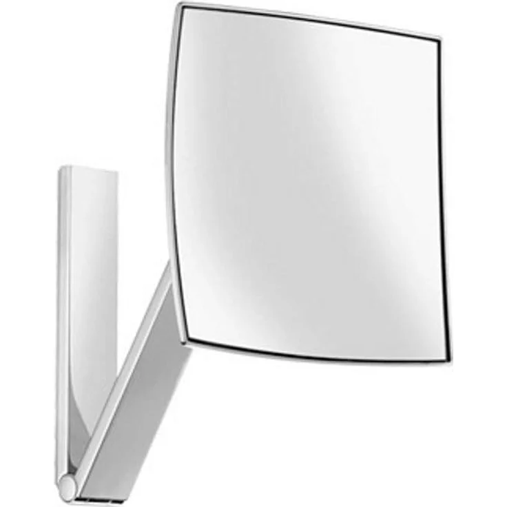Keuco Kosmetikspiegel iLook_move (Wandmontage, modern), Wandspiegel, 5-facher Vergrößerung, 20x20cm, eckig, chrom, Wandmontage – Bild 4