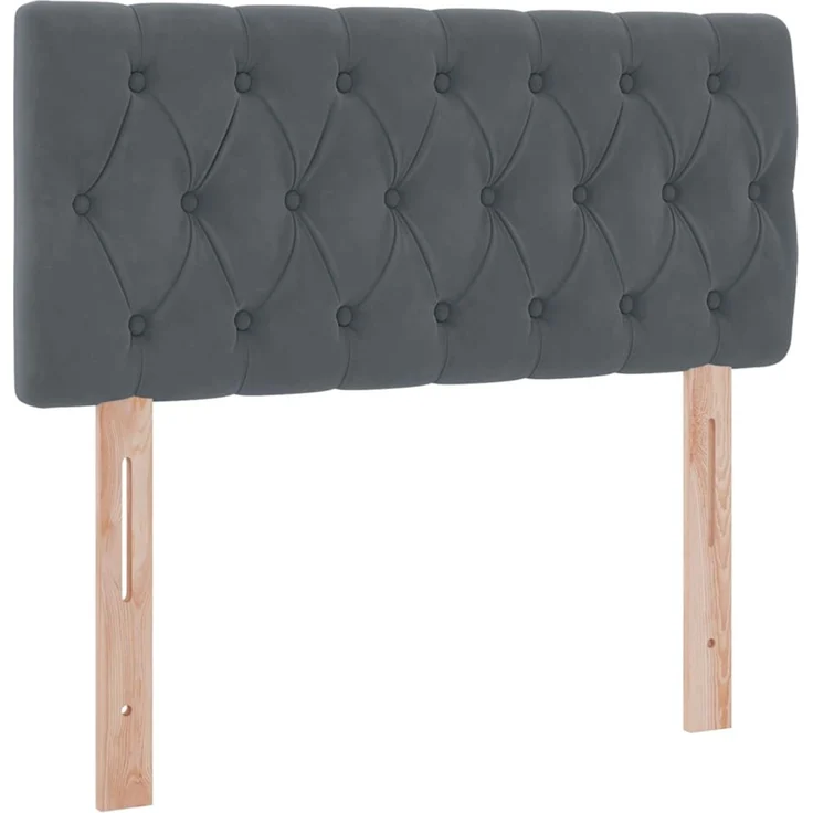 vidaXL LED-Speicherbett mit Matratze Dunkelgrau 90 x 200 cm Samt 3371428 – Bild 10