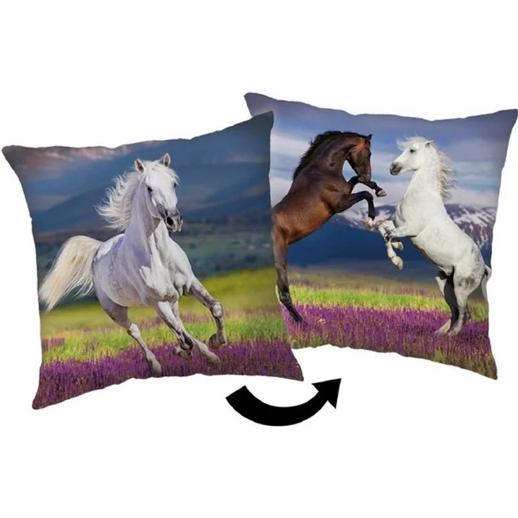 Horse Kopfkissen (1 Stück) Premium Dekokissen mit beidseitigem Digitaldruck – Bild 2