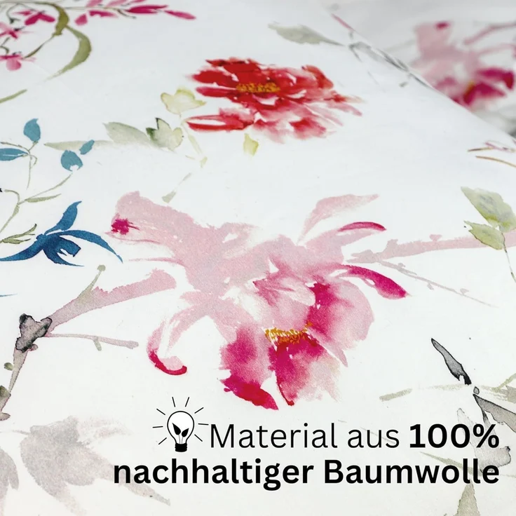 SCHÖNER WOHNEN-Kollektion Bettwäsche FLORENCE Satin Bettwäsche, Baumwolle, 1 teilig, 135 x 200 cm in Multi – Bild 5