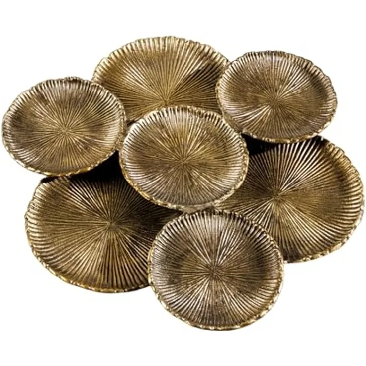 riess-ambiente Dekoschale ABSTRACT LEAF 45cm gold (Einzelartikel, 1 St), Wohnzimmer · Esszimmer · Schmuckschale · Metall · Handmade