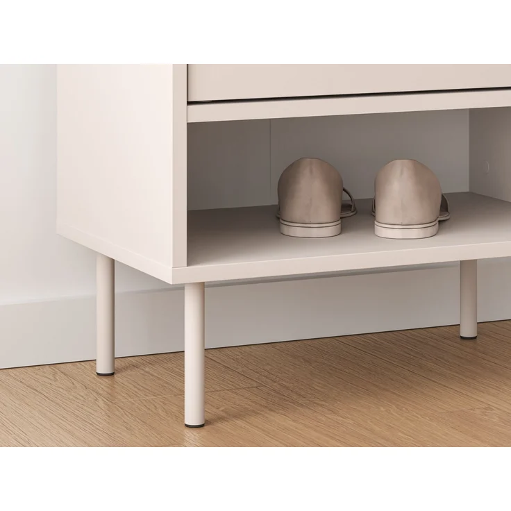 Selsey "Dioce" Kleiderschrank 2-türig, Stange und Regal, greige, 54 cm – Bild 8