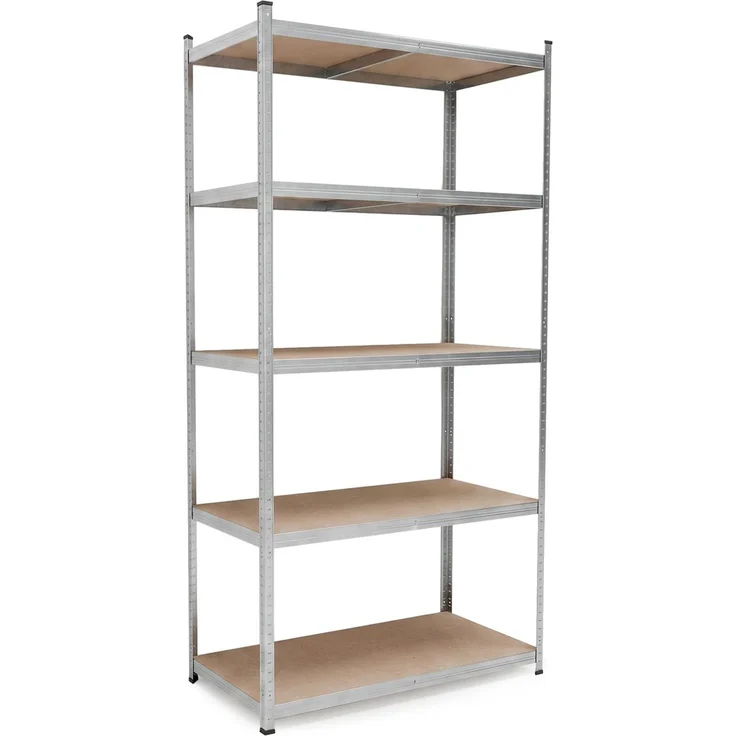 BELKO® Schwerlastregal C224 Verzinkt, 200x100x60 cm tief, XXL Lagerregal & Kellerregal, Metallregal mit 5 Böden, Steckregal bis 900kg extrem belastbar (180kg pro Ebene), Werkstattregal