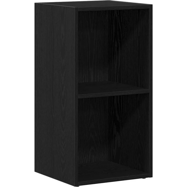 vidaXL LP-Aufbewahrungsbox Schwarz Eichen-Optik 71x34x36cm 862401 – Bild 1