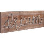 LED-Holzschild, Leuchtbild Wandbild, Landhaus ~ 28 x 72 x 3 cm, dream