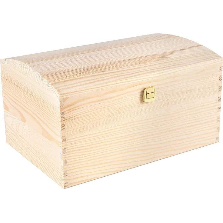 Creative Deco Holzkiste Holztruhe Holzkiste mit Deckel und Schloss
