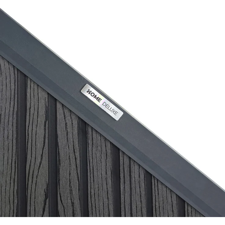 HOME DELUXE WPC Sichtschutzzaun Schrägelement CALLADO PREMIUM Vertikale Paneele - Höhe: 185 cm – Bild 6