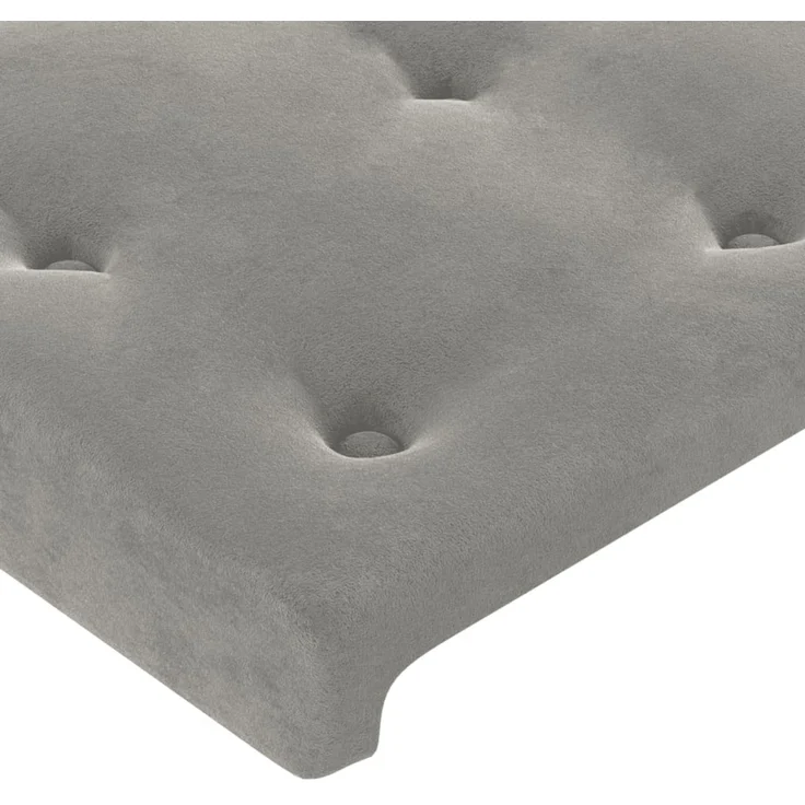 vidaXL Kopfteil mit Ohren Hellgrau 183x23x118/128 cm Samt 3118450 – Bild 5