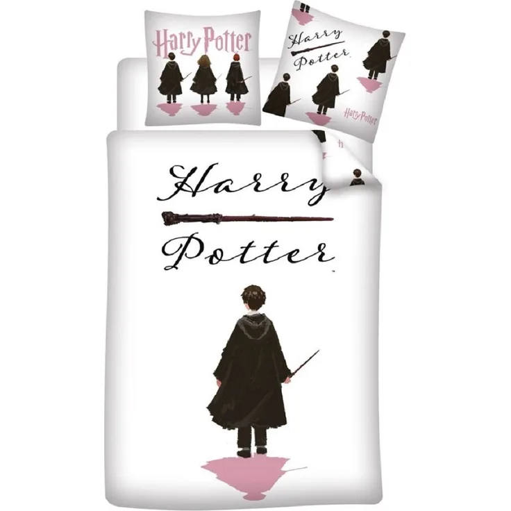 Harry Potter Bettwäsche-Set Decke & Kissenbezug 140x200 + 65x65 cm aus Poly-Baumwolle