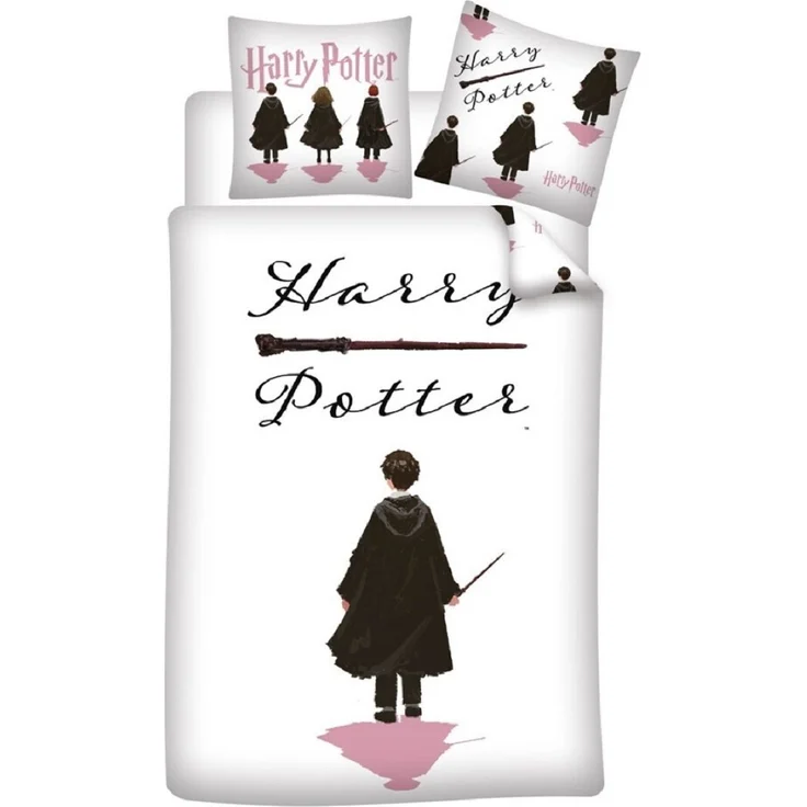 Harry Potter Bettwäsche-Set Decke & Kissenbezug 140x200 + 65x65 cm aus Poly-Baumwolle