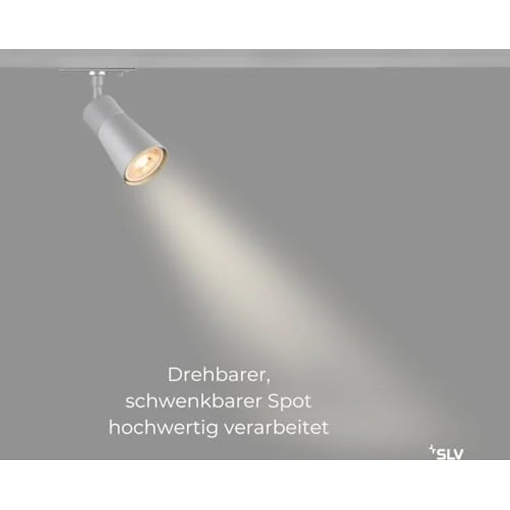 SLV PURI 2.0 Cone, 1~ Spot, GU10, 1x max. 6W, grau - Leuchten mit 1 Phasen Adapter – Bild 3
