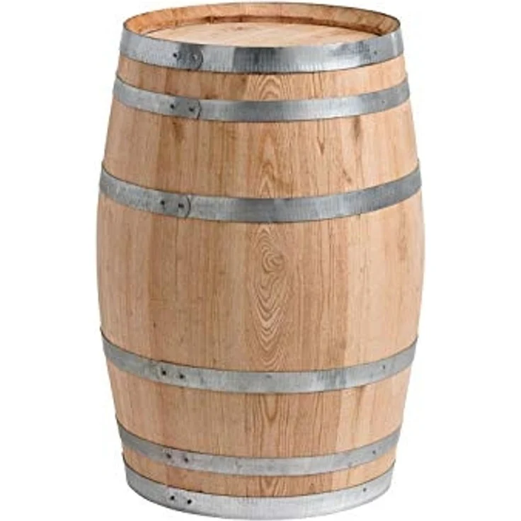 Temesso Stehtisch 100 oder 150 Liter - Holzfass natur - neu gefertigt aus Kastanie – Bild 1