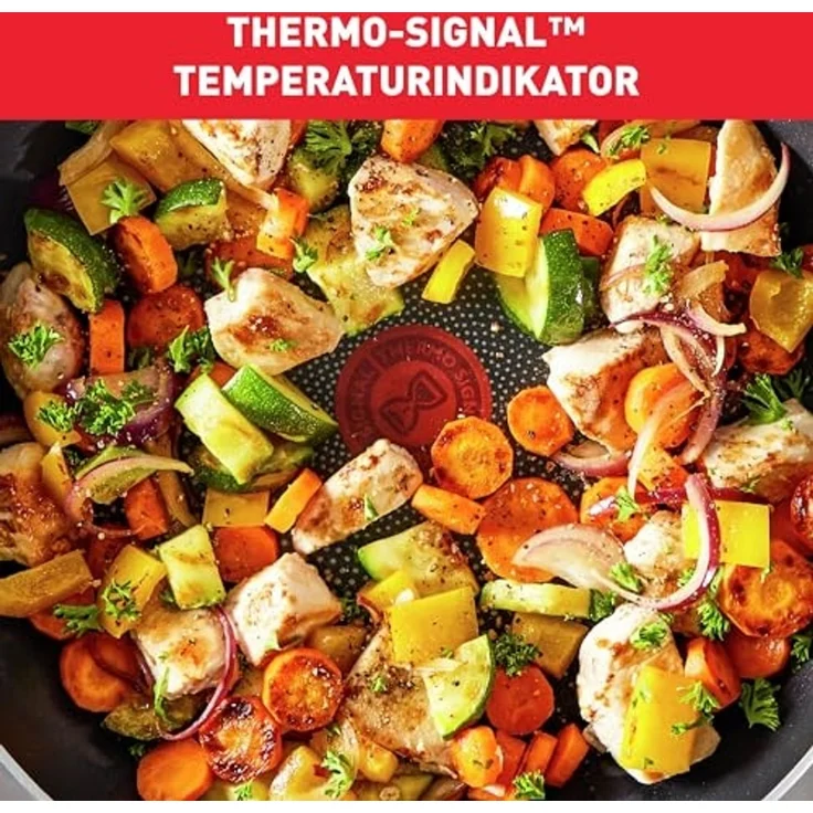 Tefal D52610 Resist Crêpepfanne 25 cm | sichere Titanium Antihaftversiegelung | Thermo-Signal Temperaturindikator | leichte Reinigung | Flame Protect-Technologie | Schwarz | nicht induktionsgeeignet – Bild 6