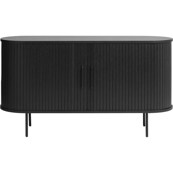Sideboard >Nerja< in Schwarz - 140x76x45 (BxHxT) – Bild 2
