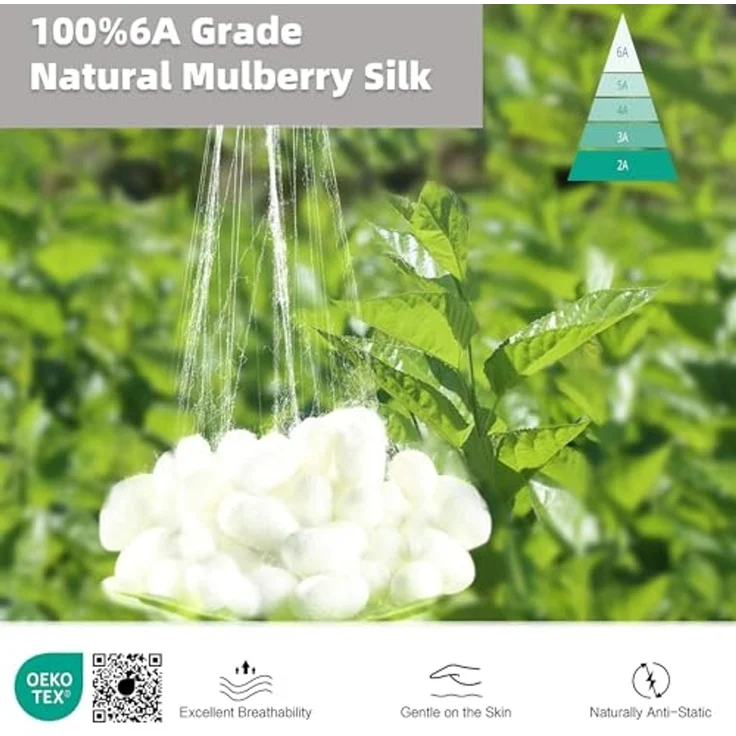 townssilk Kissenbezug Seide 100% 19mm Pure Maulbeerseide,Beidseitig Seide,für Haar Haut Gesundheit,kopfkissenbezug Seide,verstecktem Reißverschluss,1Stück,80x80cm,Red – Bild 2