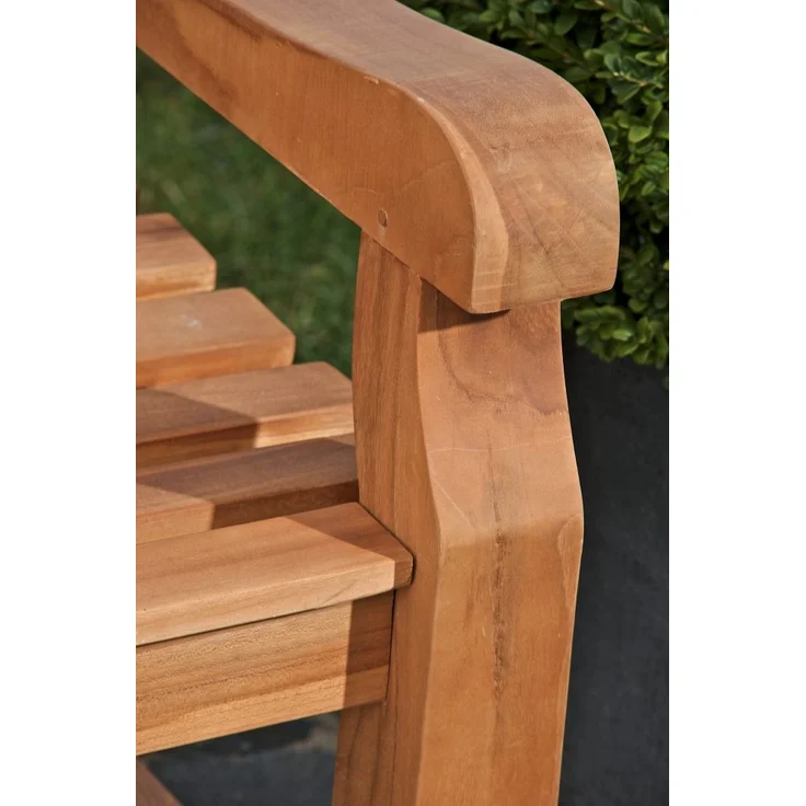 Gartenbank Teakbank HIBAS - Holz Teak 180x61x93 cm | Holzbank 180 Cm Gartenbank Sitzbank Mit Lehne Wetterfest Bank Garten Terrasse – Bild 6
