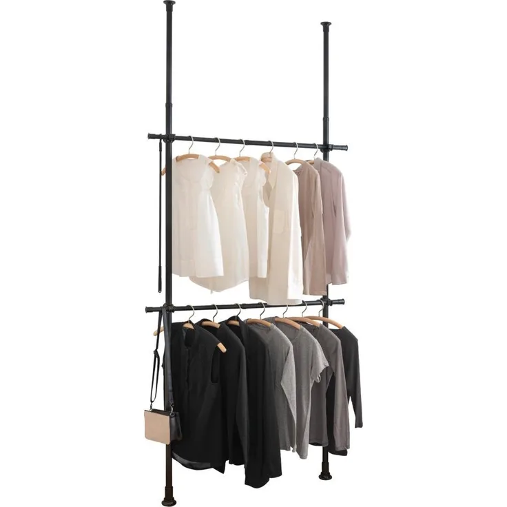 Teleskop-Garderobensystem HERKULES BASIC, schwarz, WENKO
