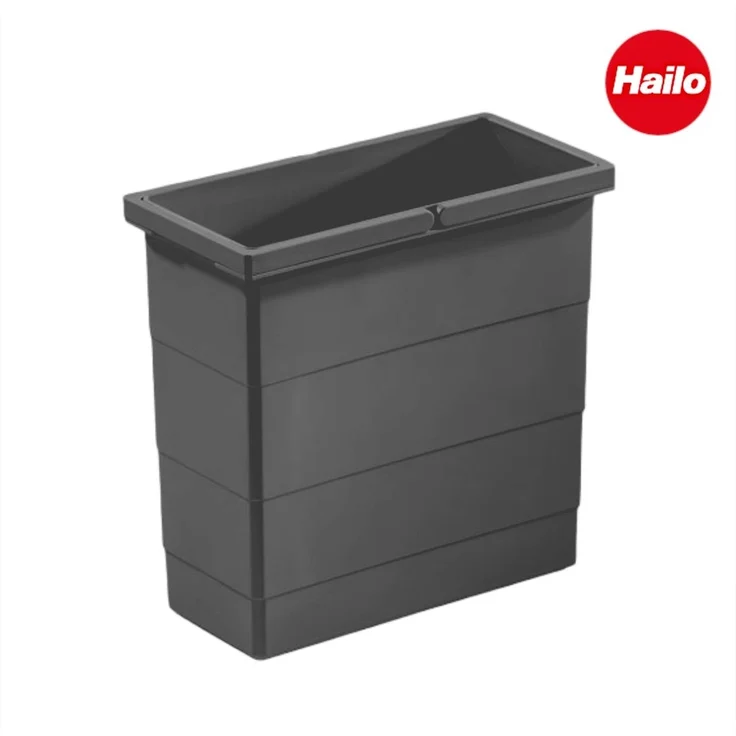 Hailo Inneneimer 1138989 dunkelgrau 12 L 320 x 156 x 295 mm 2 Henkel – Bild 2