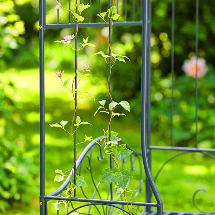 Relaxdays Rosenbogen mit Gartenbank – Bild 8