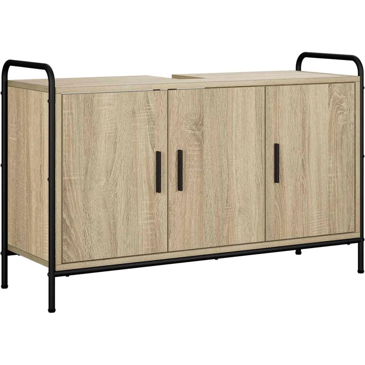 vidaXL Badezimmerschrank-Set 3 stk. Sonoma-Eiche 40 x 36 x 109,5 cm 3444526 – Bild 4