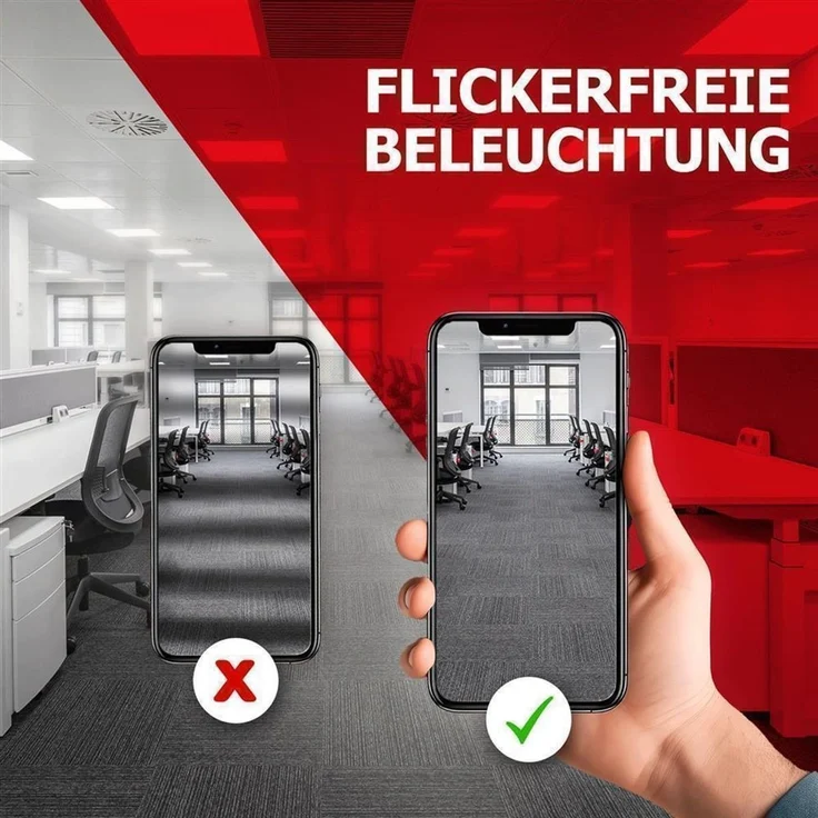 5x LED Panel 62x62cm Warmweiß 3000K 25W LED Deckenleuchte LED Rasterleuchte 140lm BLe2.0 – Bild 4