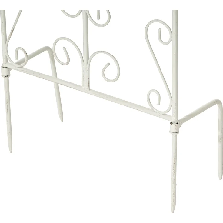 Rankgitter FALK - 35 x 1 x 122 cm, Metall, Weiß | Rankhilfe Kletterpflanzen Gartendekoration – Bild 3