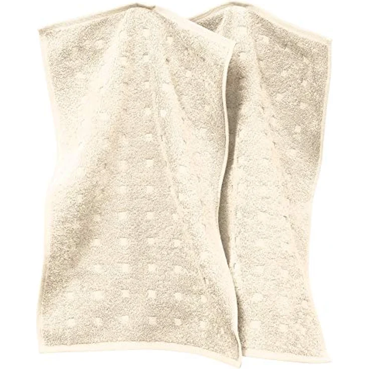 Möve Gästehandtuch Gästetuch 2er-Pack "Quadretti", Frottier (2-St), Walk-Frottier Uni – Bild 2
