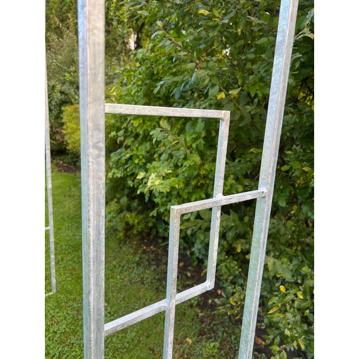 DanDiBo Rosenbogen Metall Verzinkt Massiv 150 cm Torbogen 96524 Wetterfest Rundbogen Volleisen Rankhilfe Gartenbogen Feuerverzinkt – Bild 3