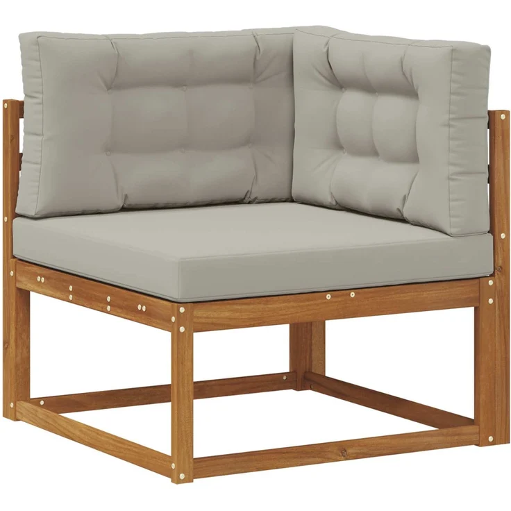 vidaXL Outdoor-Sofagarnitur 6 stk. 6-Sitzer Natur und Hellgrau 3367819 – Bild 5