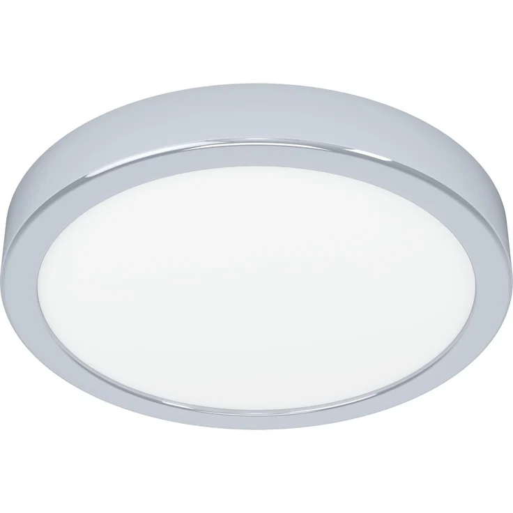 EGLO LED Deckenlampe Fueva 6, Bad Deckenleuchte Ø 21,1 cm, Badlampe aus Stahl in Chrom und Kunststoff in Weiß, Badezimer Lampe, warmweiß-kaltweiß, IP44