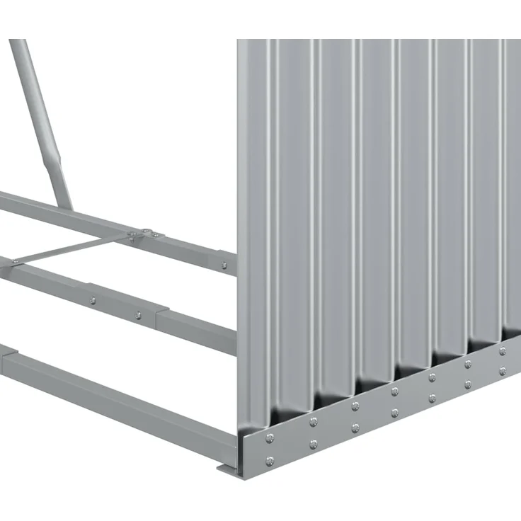 vidaXL Kaminholzunterstand Silbern 120x45x100 cm Verzinkter Stahl 364593 – Bild 7