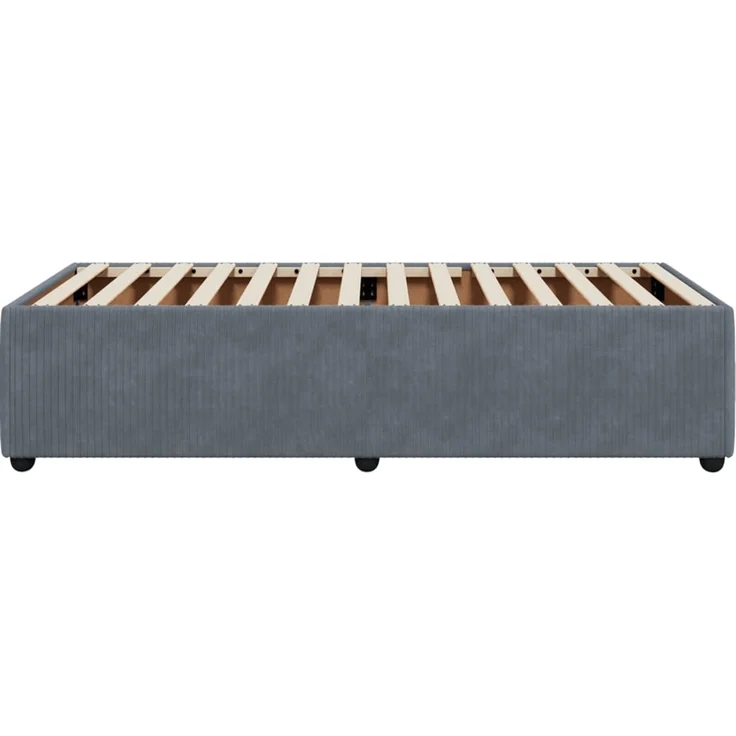 vidaXL Bettgestell ohne Matratze Dunkelgrau 90x190 cm Samt 3284977 – Bild 5