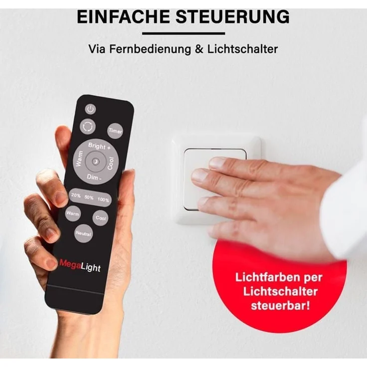 Megalight LED-Deckenlampe Shining Goldstar Ø 50 cm warmweiß-kaltweiß – Bild 7