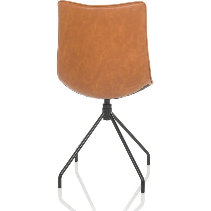 hjh OFFICE Esszimmerstuhl drehbar TARVISO Kunstleder Polsterstuhl Küchenstuhl Konferenzstuhl, Braun 729458 – Bild 8