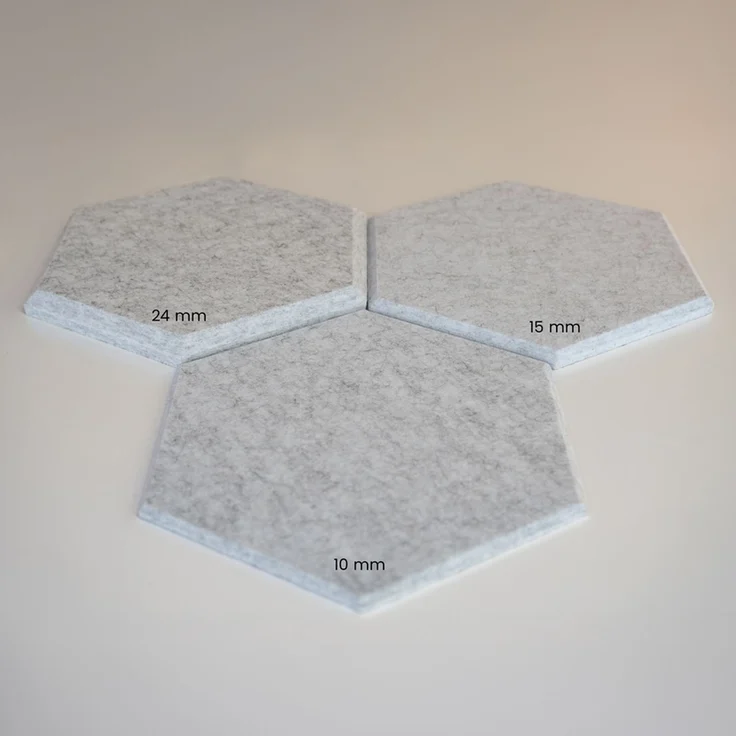HOME DELUXE Akustikplatten Hexagon selbstklebend SILENT - 10er Set Hellgrau – Bild 7
