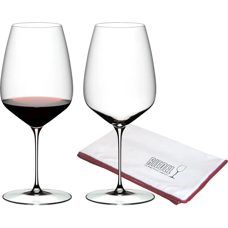 Riedel VELOCE Cabernet / Merlot Weinglas 2er Set + Poliertuch