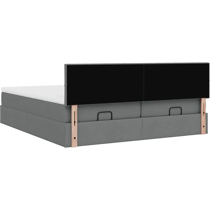 vidaXL Ottoman-Bett mit Matratzen Dunkelgrau 160x200 cm Stoff 3311988 – Bild 8