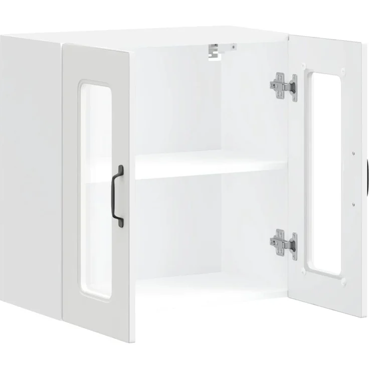 vidaXL Küchen-Hängeschrank mit Glastür Kalmar Weiß Holzwerkstoff 853667 – Bild 5