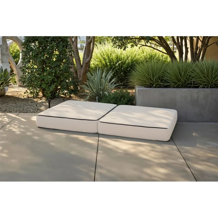 Hellbeige, wandelbare Outdoor-Sessel – Bild 3