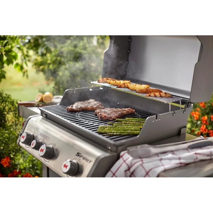 Weber Grillroste für Spirit 400 Serie (ab 2025), sowie 300 Serie (vor 2025) / aus Gusseisen, Gourmet BBQ System, für optimale Hitze und Grillstreifen – Schwarz (8847) – Bild 4