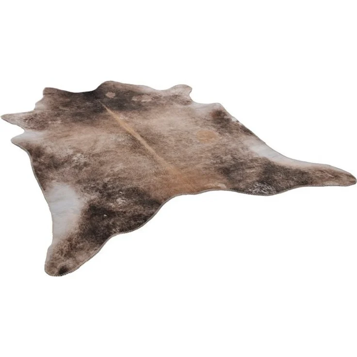 Gino Falcone Fellteppich Emilia, fellförmig, Höhe: 3 mm, Kunstfell, bedruckt, Kuhfell-Optik, ideal im Wohnzimmer & Schlafzimmer – Bild 4