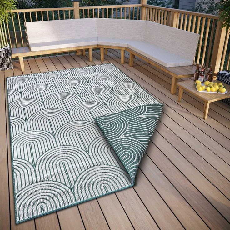 HANSE Home Outdoorteppich Pangli, Wendeteppich, rechteckig, Höhe: 5 mm, In-& Outdoor, Teppich, Wetterfest, Balkon, Garten, Wohnzimmer, Modern – Bild 1