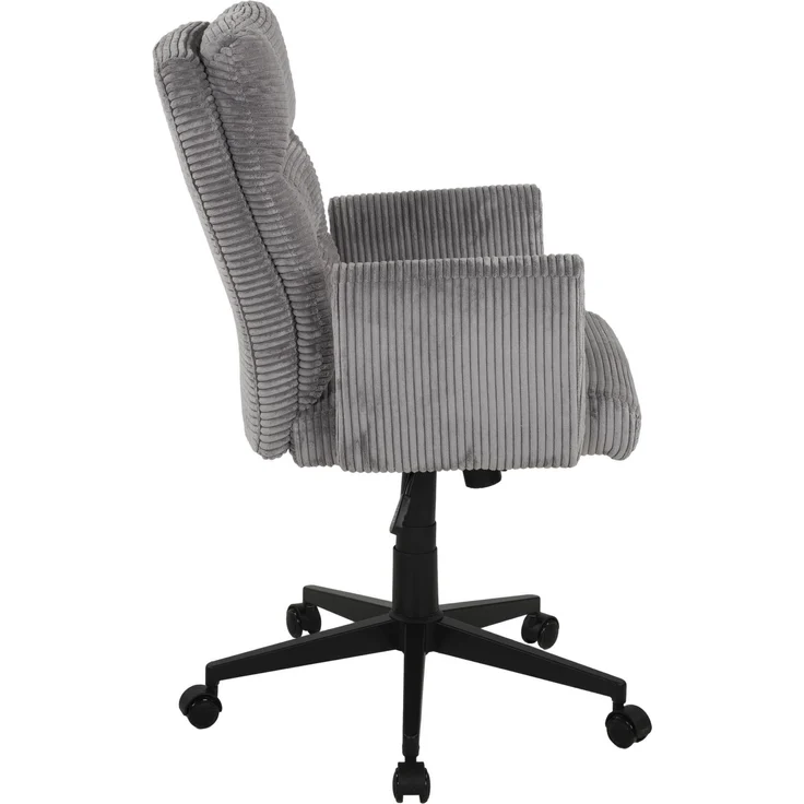Bürostuhl >Charly< Taschenfederkern, in grau, Kordstoff - 64x96x64cm (BxHxT) – Bild 5