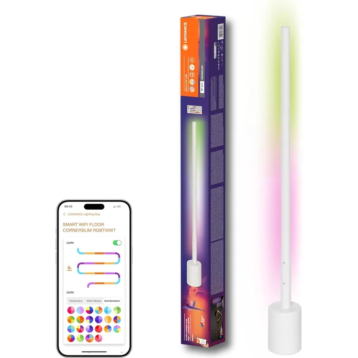 LEDVANCE SMART WIFI FLOOR CORNER SLIM WITH REMOTE CONTROL White SLIM RGB + TW + RC