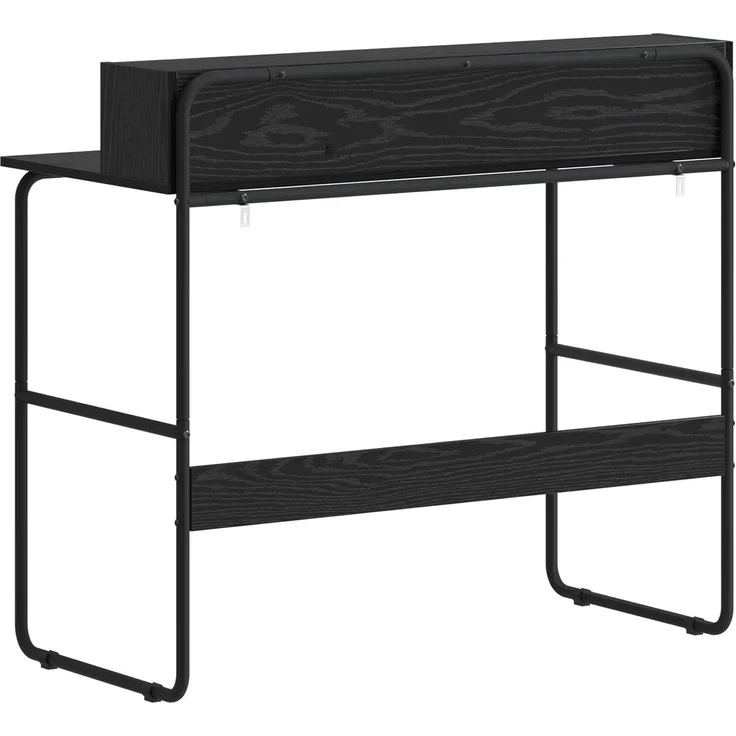 vidaXL Schreibtisch mit Stauraum Schwarz Eichen-Optik 100 x 50 x 91 cm 8008026 – Bild 5
