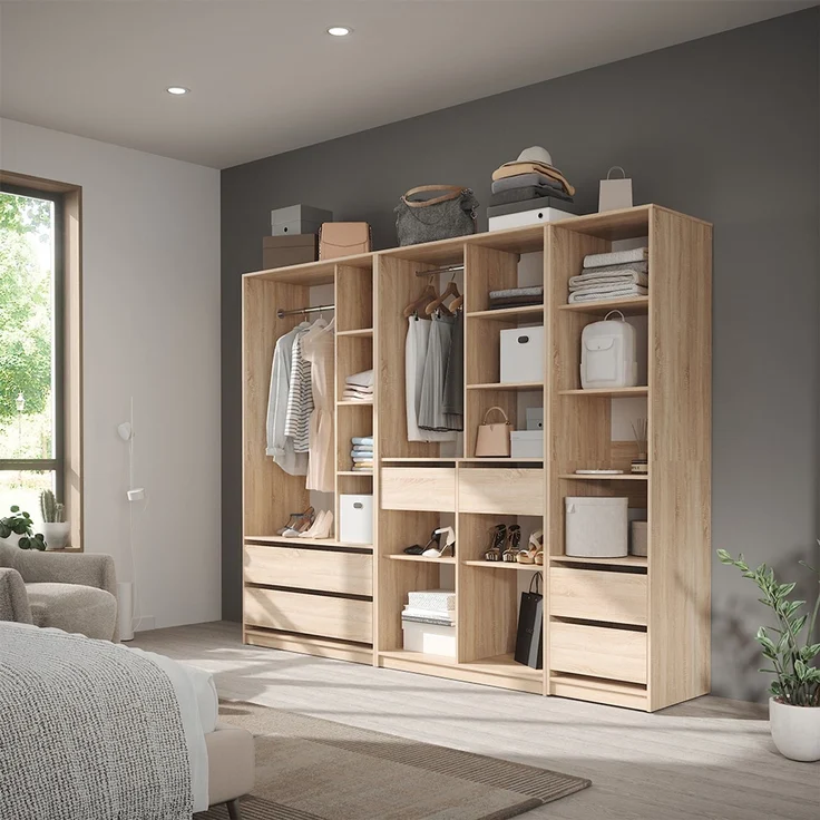Kleiderschrank Elmo Sonoma 100 x 200 cm 3er Set Vicco – Bild 3