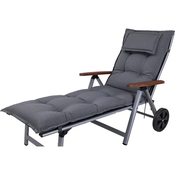 KETTtex Liegenauflage Rollliege Rom 50089-51 grau meliert 190 x 60 x 9 cm KETTtex, (1 St), Halteband verstellbar mit Bindebändern Klettband