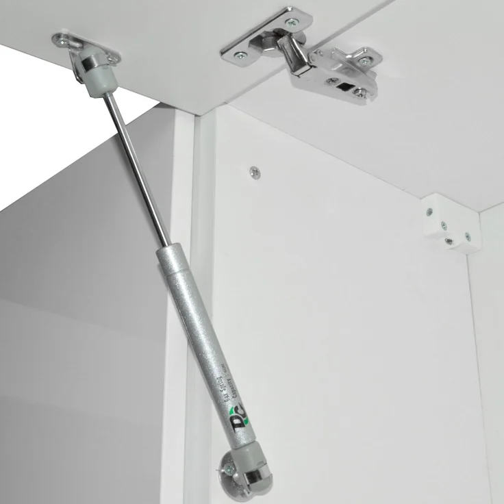Eckküche Rick Weiß Hochglanz/Weiß 190 x 60 cm , AP Marmor Vicco – Bild 6