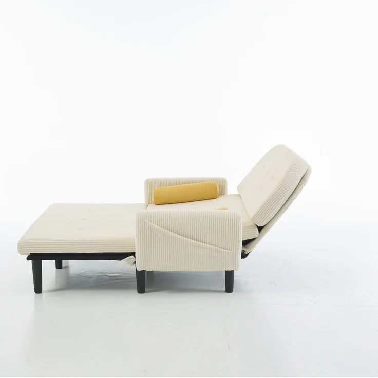 ZUBALIYA Sofa mit Stauraum, mit Cordbezug, mit Schaumstoffpolsterung, für Wohnzimmer und Apartments, mit stabilem Untergestell – Bild 6